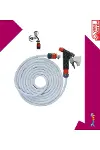 Basınçlı Düz Sulama Ve Yıkama Hortum Seti 7.5 Metre Beyaz-2