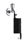 Spiral Wc Taharet Hortum Matik ve Wc Banyo Yıkama Plastik Kelepçeli Set Siyah Inci 110 Cm-2