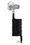 Spiral 3/8 Rekor Uyumlu Taharet Hortum ve Banyo Wc Yıkama Seti Siyah 120 Cm-4