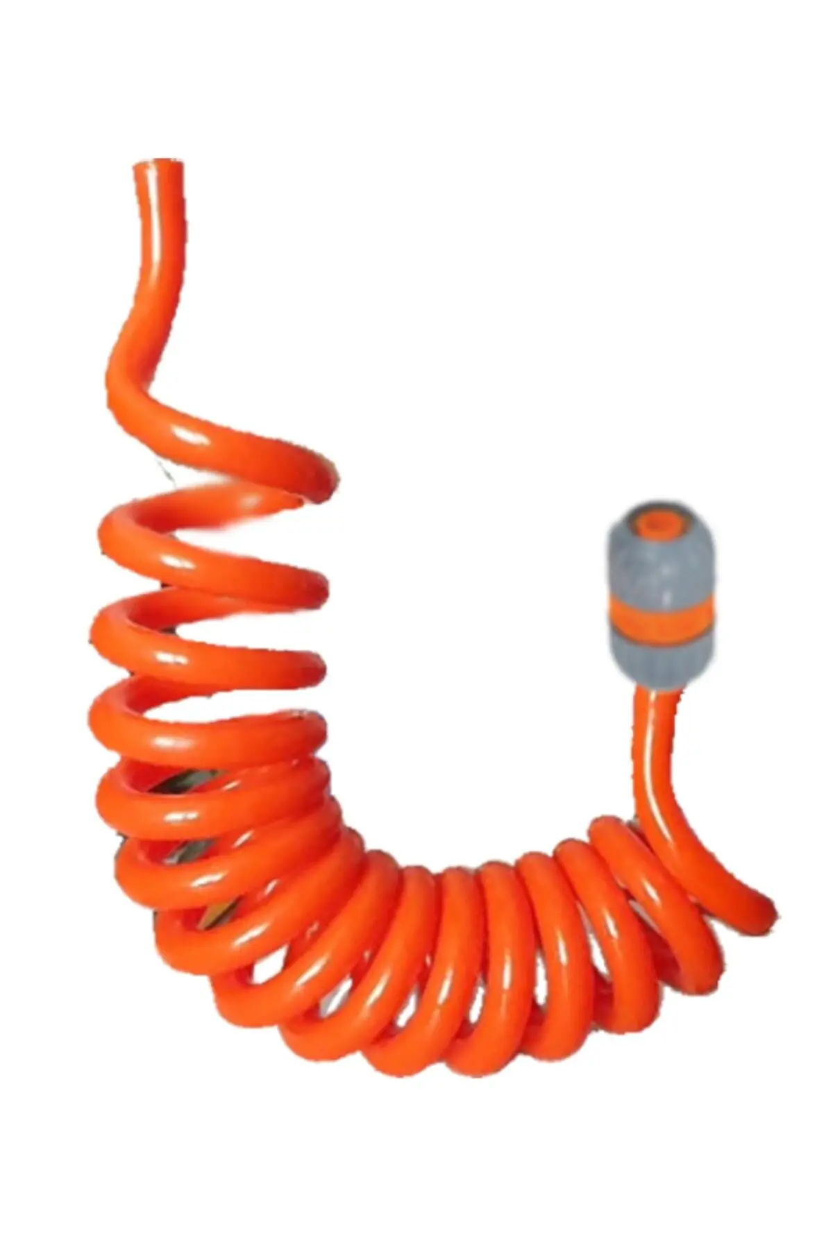 Spiral Yıkama Sulama Uzatma Hortumu Turuncu 3 Metre
