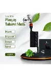 Spiral Wc Taharet Hortum Matik ve Wc Banyo Yıkama Seti Kelepçe Adaptörlü Siyah Inci 120 Cm-1