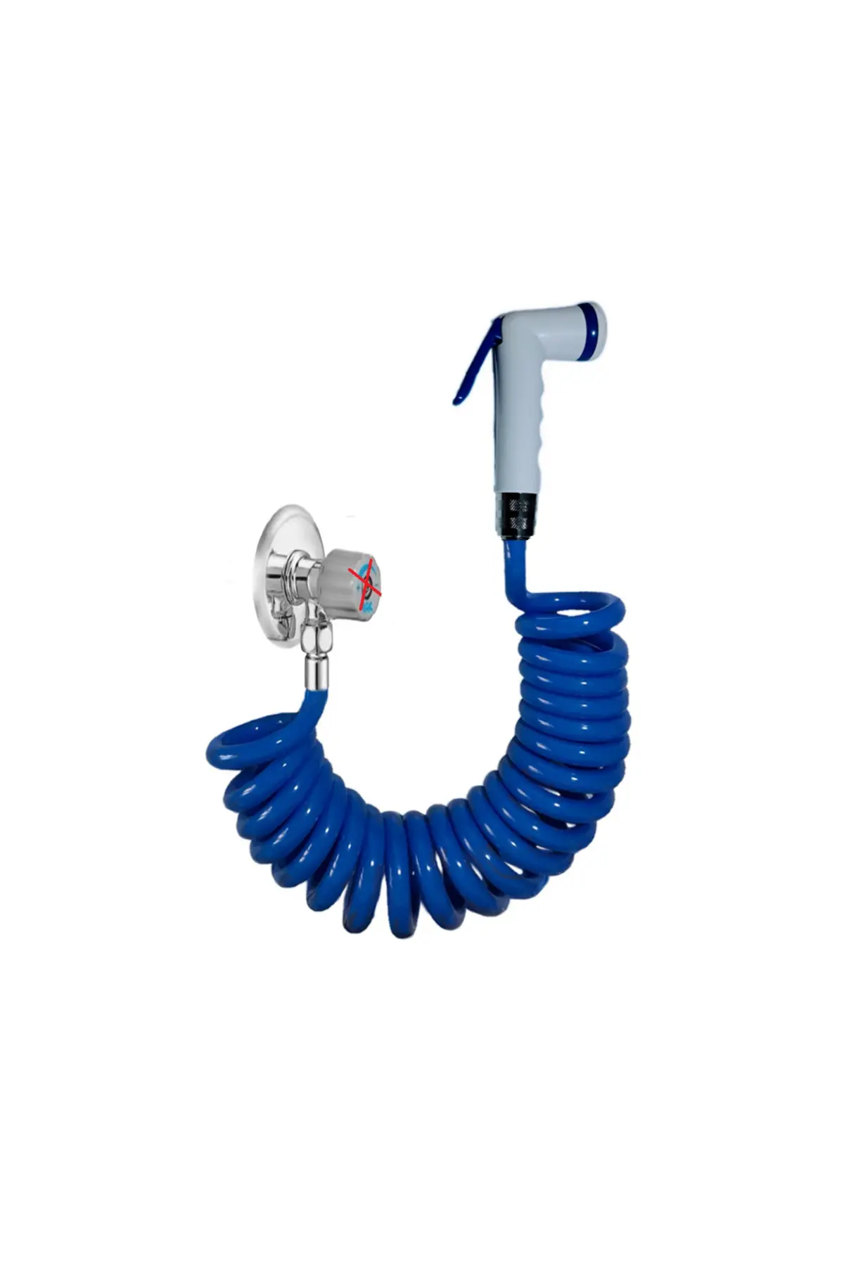 Spiral Şattaf Başlıklı Taharet Matik 3/8 Bağlantılı Taharet Musluklar İçin Yeni 3 Metre