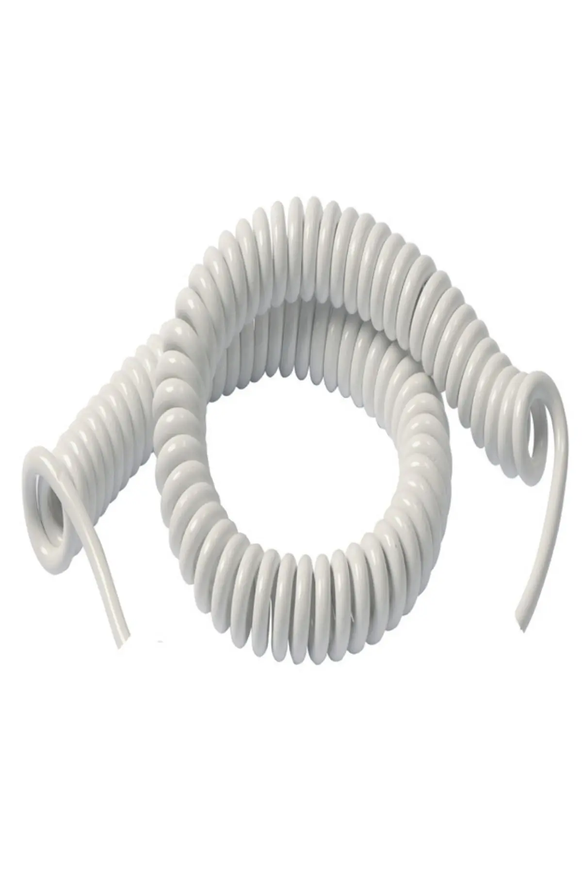 Spiral Basınçlı Kompresör Hava Hortumu 8x14 Mm 3.5 Metre Beyaz