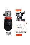 Kelepçe Adaptörlü Musluk (3/4) ve Çeşme Hortum Bağlantı Rekoru Siyah-2