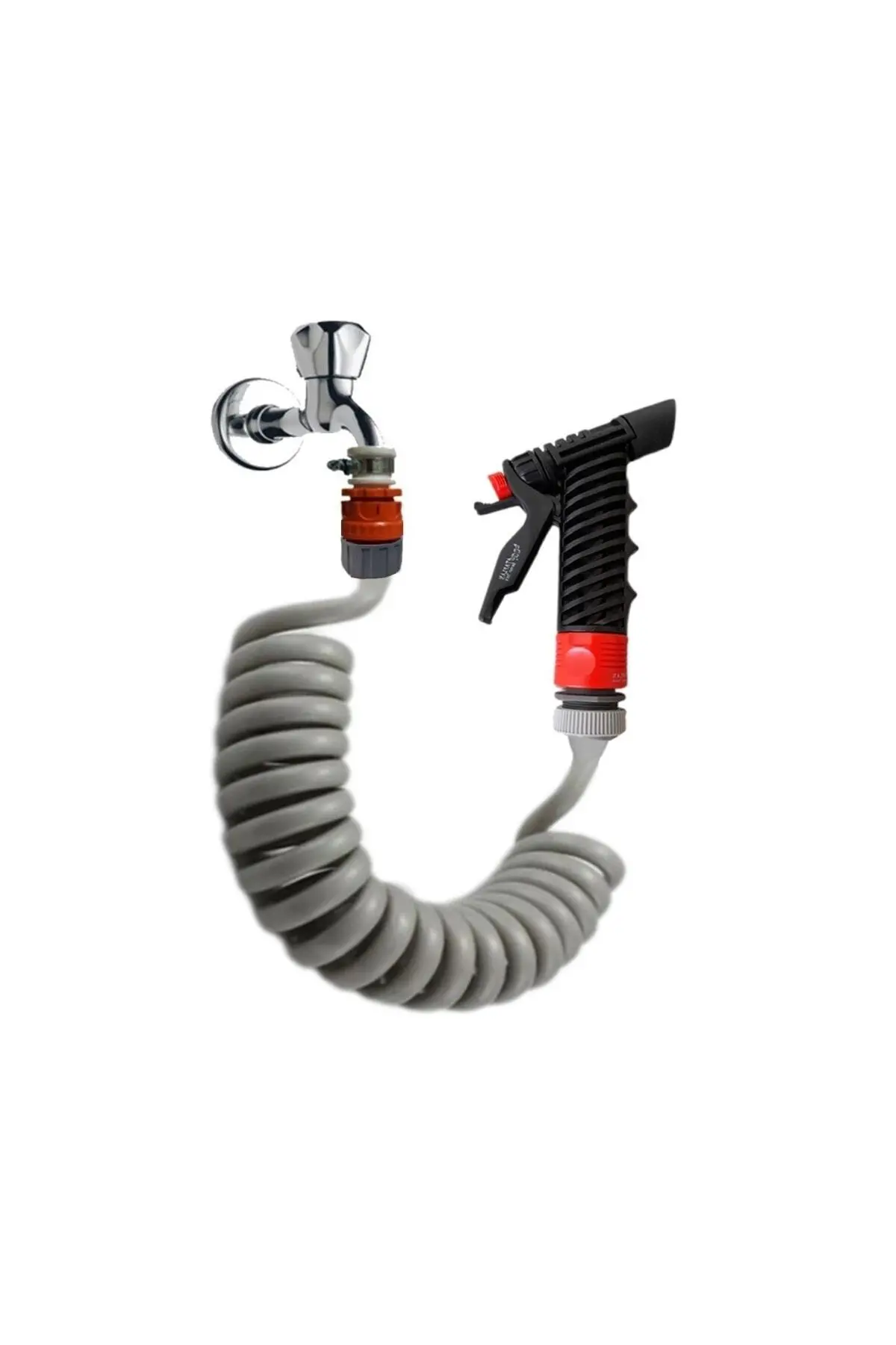Spiral Sulama Yıkama Hortum Kelepçe Rekorlu Ve Yeni Tetikli Başlıklı Set 5 Metre