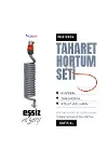 Spiral Wc Banyo Balkon Yıkama Hortum Seti Duvar Sabitlemeli 4 Metre Gri-3