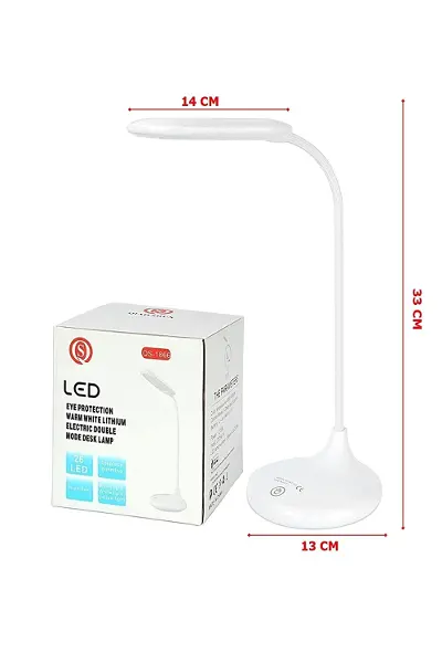 Şarjlı Sarı ve Beyaz Renk Masa Lambası LED Ayarlanabilir Işık Pratik Kullanım WT-005