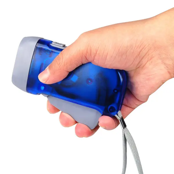 Kurmalı Dinamolu El Feneri LED Güçlü Işık Elektriksiz Kullanım WT-092