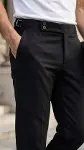 Erkek Toka Detaylı Oldmoney Kumaş Pantolon-3
