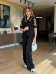 Kadın Fileli Kapüşonlu Modal Ceket-2