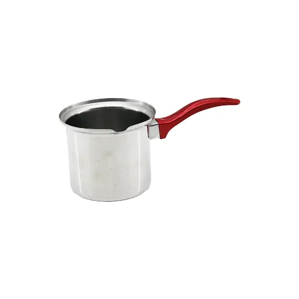 NO-4  ÇELİK CEZVE  KIRMIZI KULP (4745)