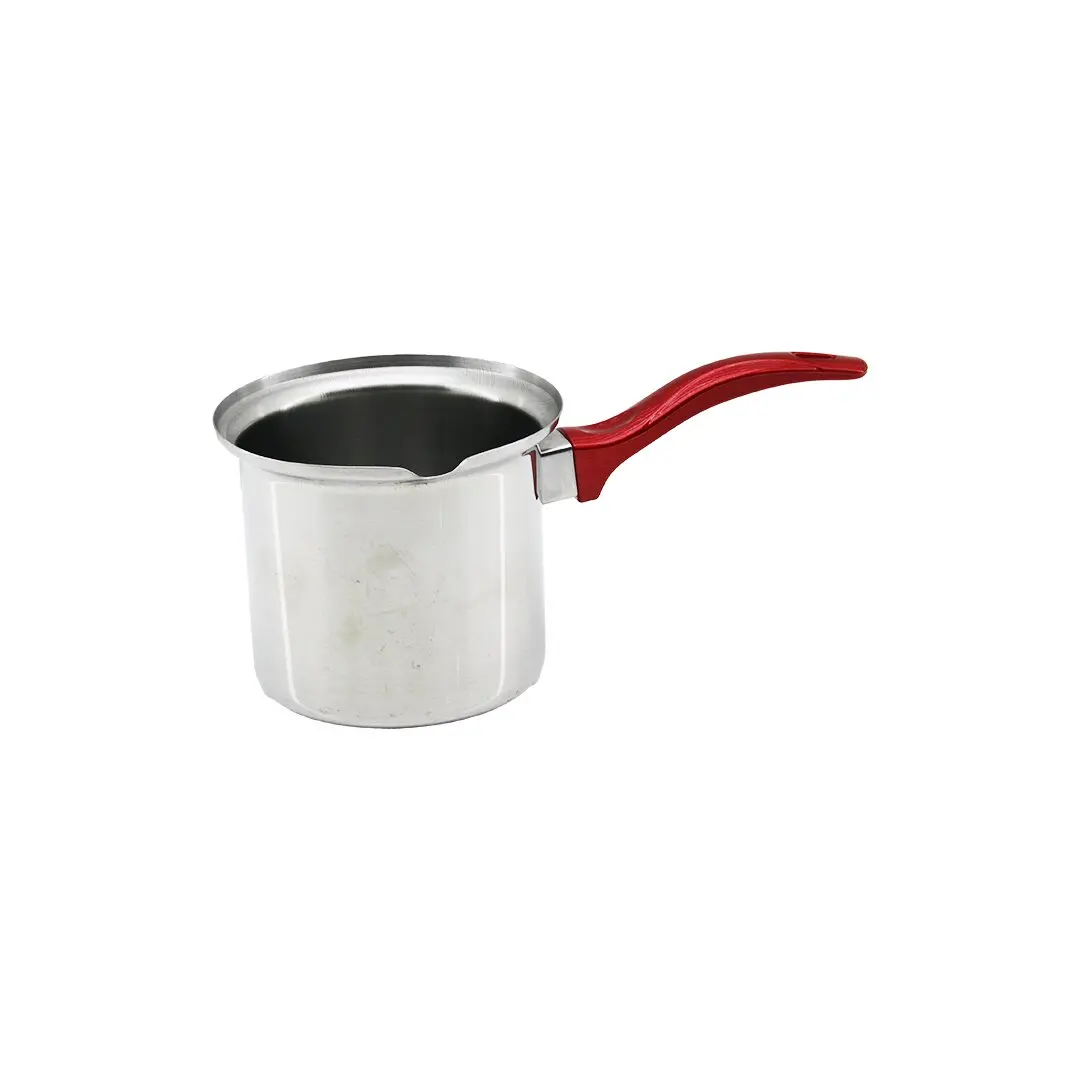 NO-4 ÇELİK CEZVE KIRMIZI KULP (4745)