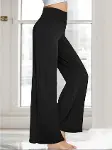 Kadın Yüksek Bel Beli Geniş Paçalı Uzun Janjan Krep Pantolon-2