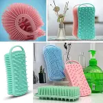Kendiliğinden Askılı Peeling ve Masaj Etkili Silikon Banyo Vücut Fırçası (4745)-1