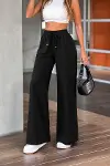 Kadın Yüksek Bel Lastikli Bağcıklı Kot Pantolon-2