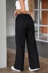 Kadın Yüksek Bel Lastikli Bağcıklı Kot Pantolon-5