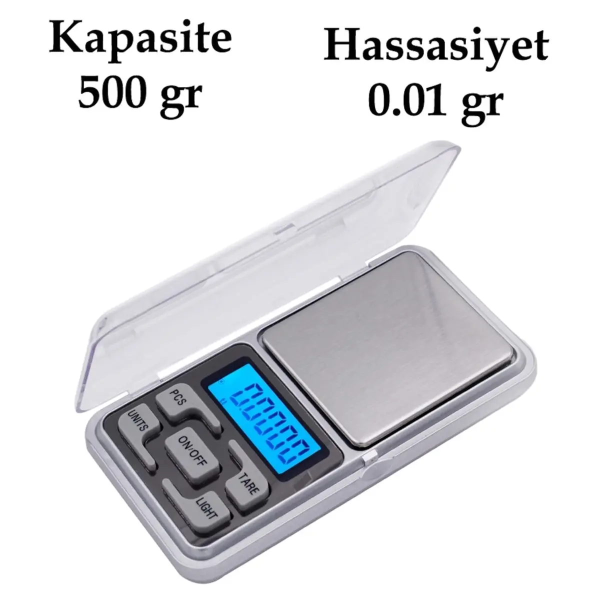 Dijital Hassas Elektronik Cep Terazi Tartı 500 Gr 0.01 Gr Hassasiyet (4745)-2