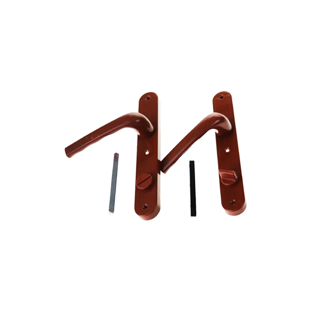 BANYO-WC - KİLİTLİ KAHVE RENGİ PVC KAPI KOLU (4745)