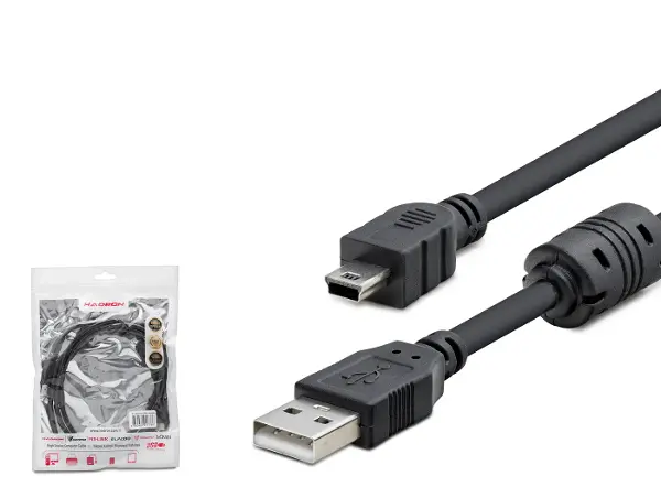 Usb Mini V3/5Pin To Usb Kablo 1.5 M - Si̇yah HDX7538