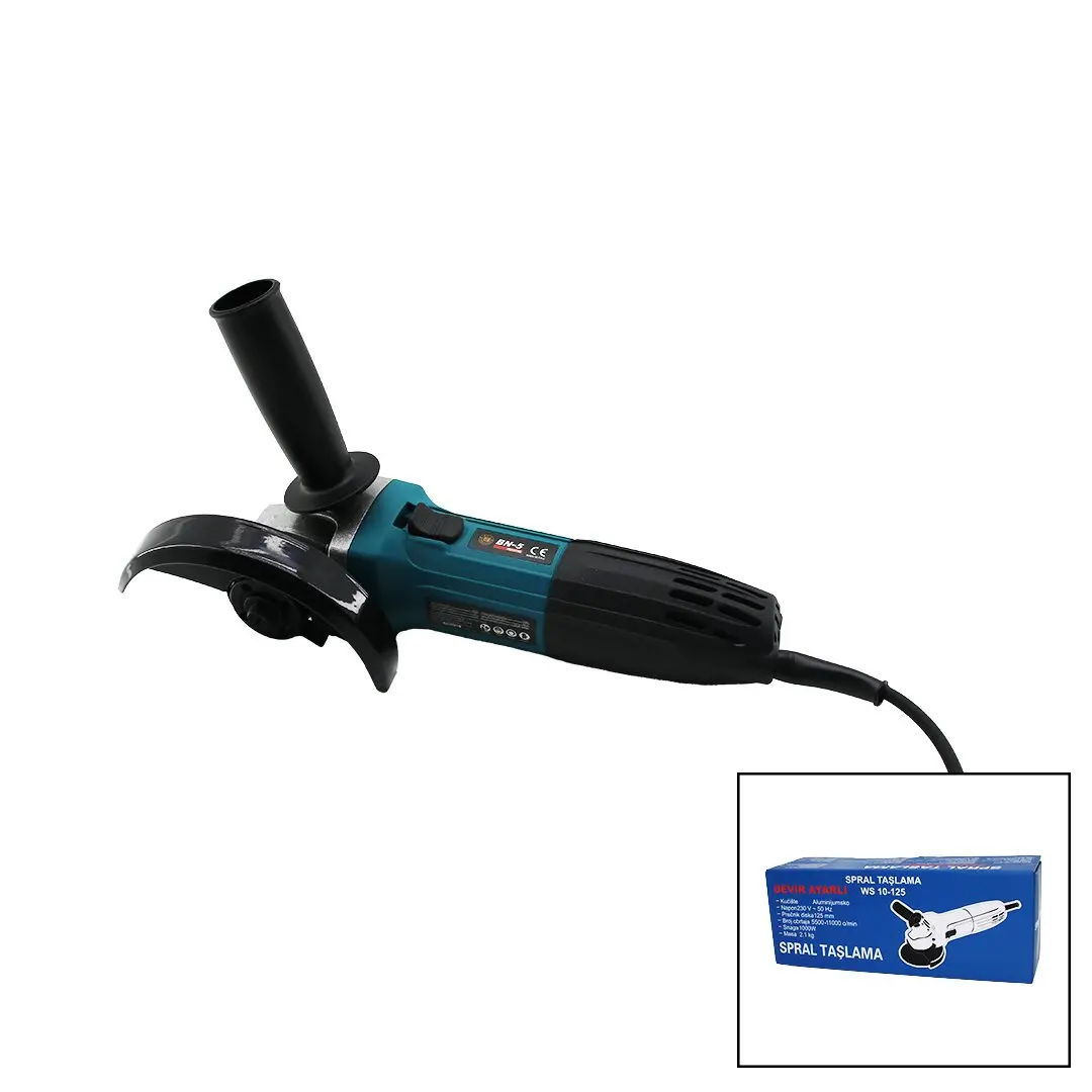 KUTULU   DEVİR AYARLI   1000W  SPRAL TAŞLAMA  125MM - 5500/11000/minute WS-10-125 (4745)