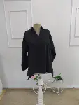 Kadın Truvakar Kollu Yakalı Rahat Gömlek-4