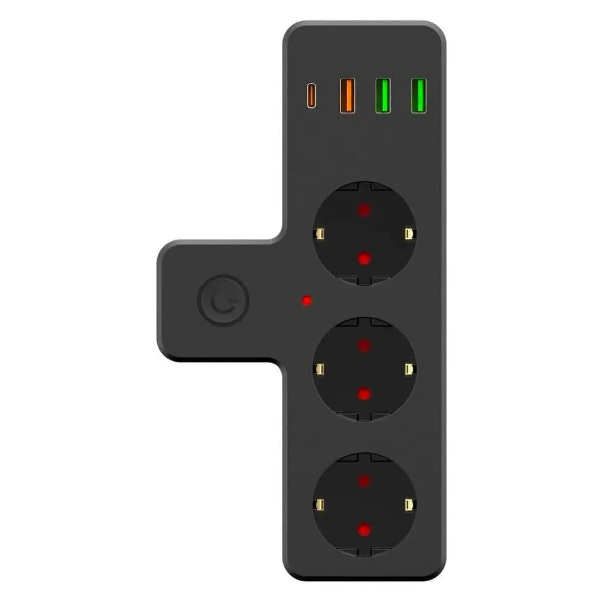 Termal Akım Korumalı 3 Adet Soket,3 Adet USB ve 1 Adet Type-C Girişli 20w Priz Model 3397 (4745)