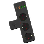 Termal Akım Korumalı 3 Adet Soket,3 Adet USB ve 1 Adet Type-C Girişli 20w Priz Model 3397 (4745)-2