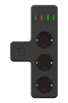 Termal Akım Korumalı 3 Adet Soket,3 Adet USB ve 1 Adet Type-C Girişli 20w Priz Model 3397 (4745)-3