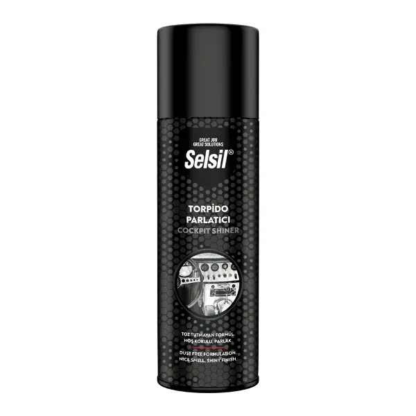 SELSİL OTO - ARAÇ TORPİDO PARLATICI SPREY 200ML HOŞ KOKULU - PARLAK - TOZ TUTMAYAN FORMÜL (4745)