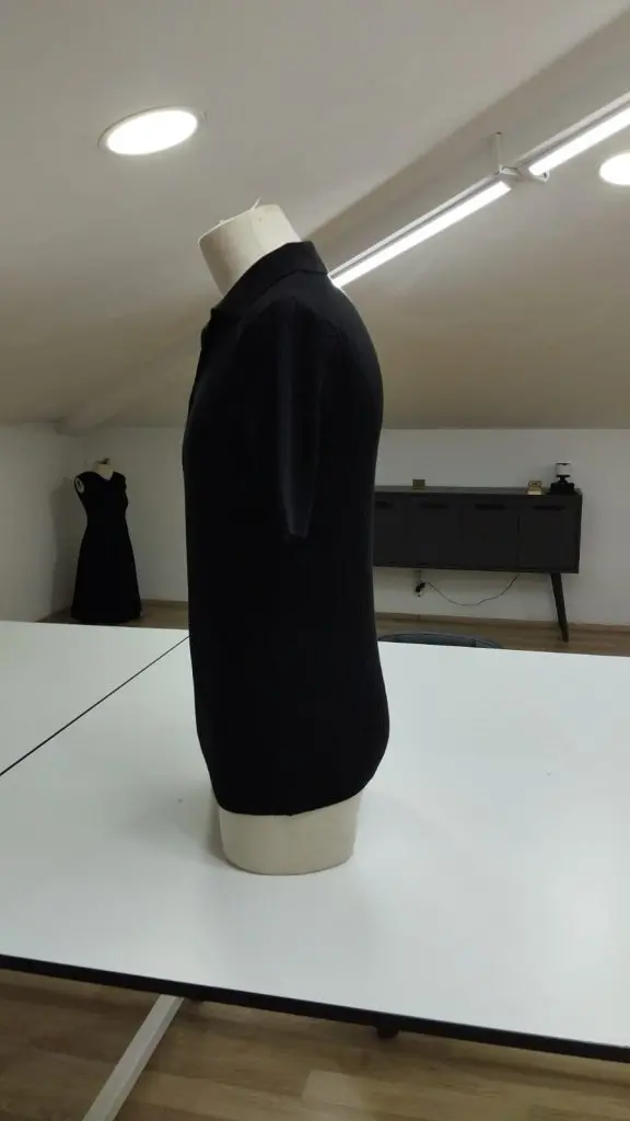 Erkek Kısa Kollu Yakalı çizgi Desenli Triko Bluz-5