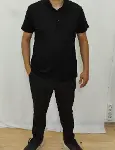 Erkek Kısa Kollu Hakim Yaka önü Düğmeli Viskon Bluz-5