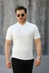 Erkek Kısa Kollu Hakim Yaka önü Düğmeli Viskon Bluz-9