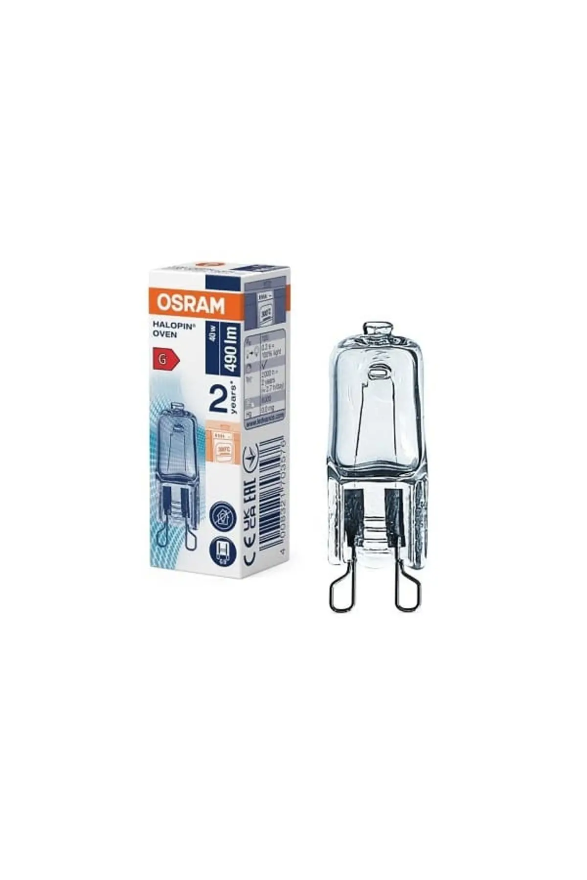 Halojen Ampül G9 40 W 220V Fırın Ampülü Sarı Işık 66740