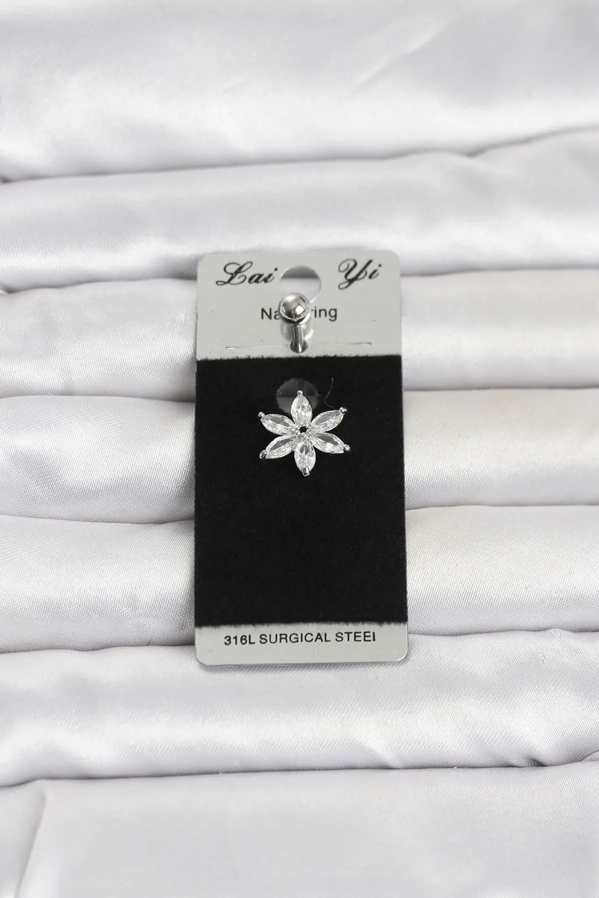 316L Cerrahi Çelik Lotus Model Göbek Piercing TJ-PR1378