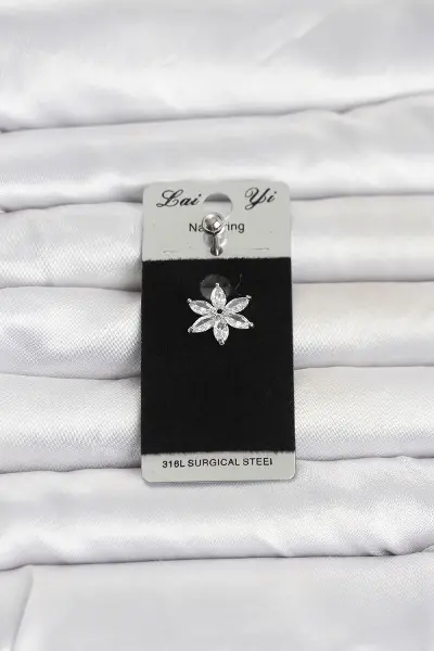 316L Cerrahi Çelik Lotus Model Göbek Piercing TJ-PR1378