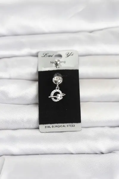 316L Cerrahi Çelik Sallantılı Yıldız Model Göbek Piercing TJ-PR1377