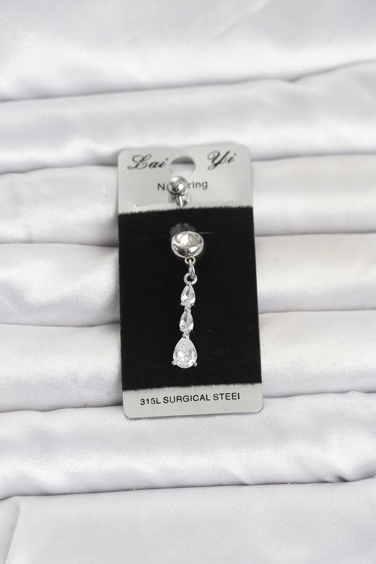 316L Cerrahi Çelik Sallantılı Damla Model Göbek Piercing TJ-PR1398