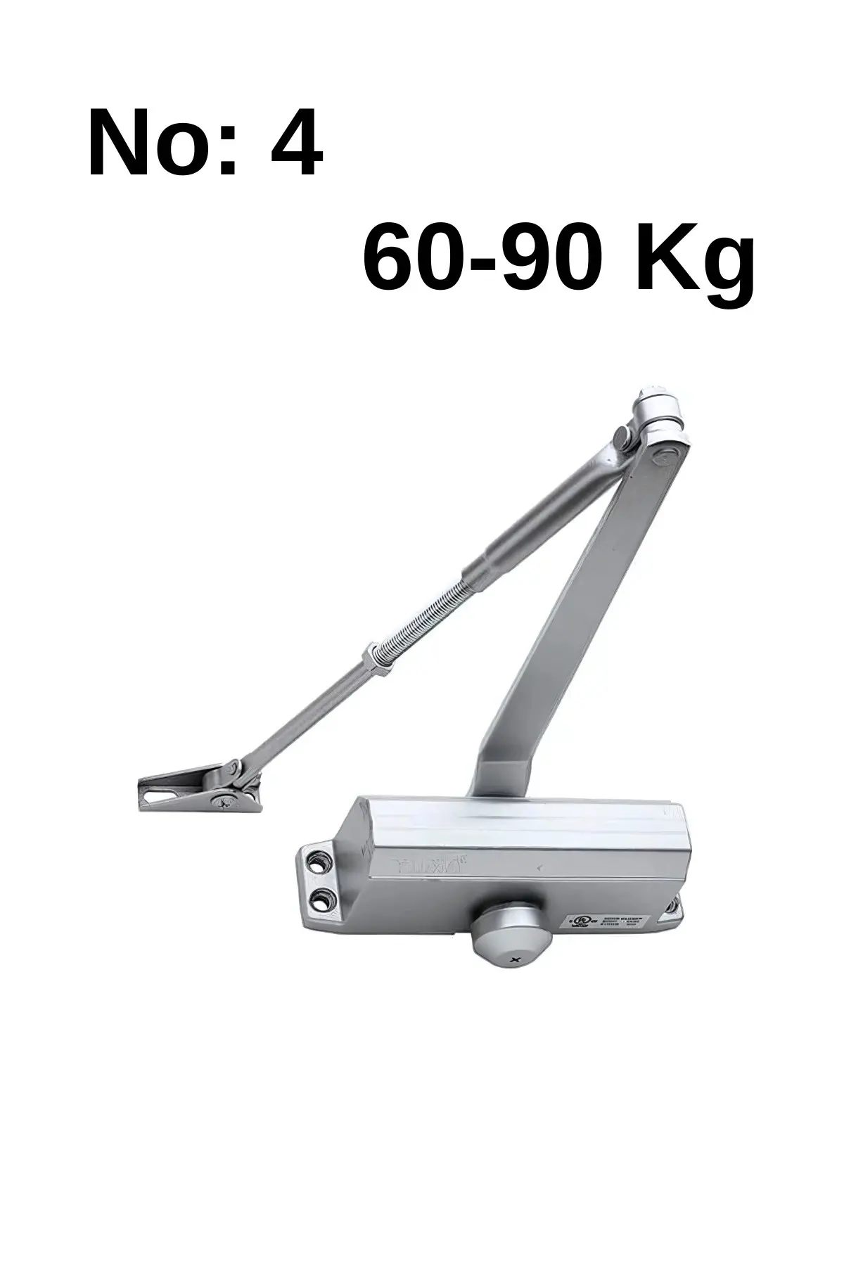 Kapı Hidroliği No 4 (60-90KG) Kapı Hırdavatı Hidrolik Kapı Kapatıcı Aksesuarı Kapatma Yayı Itme Yayı