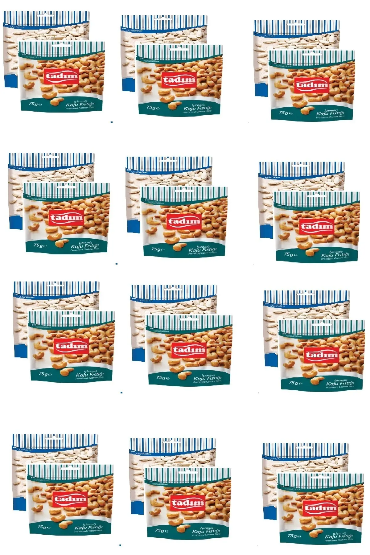 Tuzsuz Kabak Çekirdeği 80 Gr X 12 Adet Işlenmiş Kaju Fıstığı 75 Gr X 12 Adet