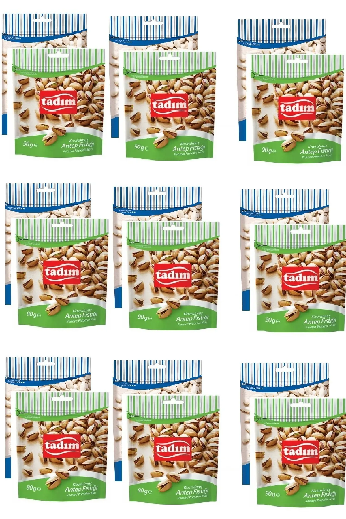 Tuzsuz Kabak Çekirdeği 80 Gr X 9 Adet Antep Fıstığı 90 Gr X 9 Adet
