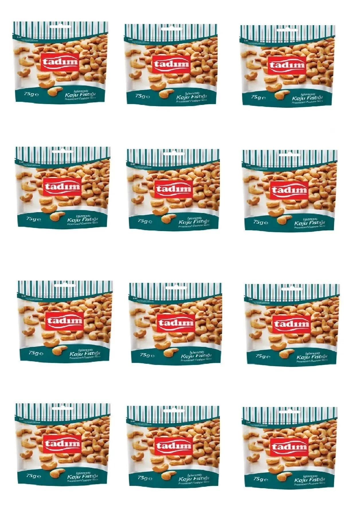 Işlenmiş Kaju Fıstığı 75 Gr X 12 Adet