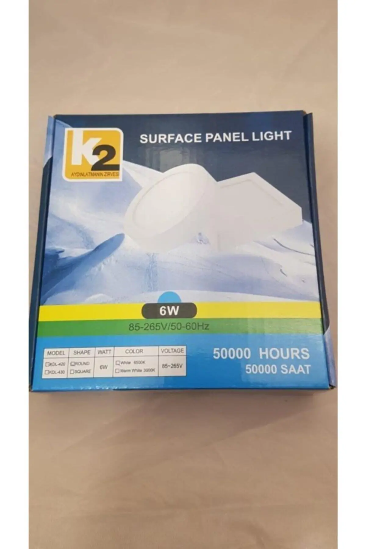 K2 6w Sıva Üstü Led Spot