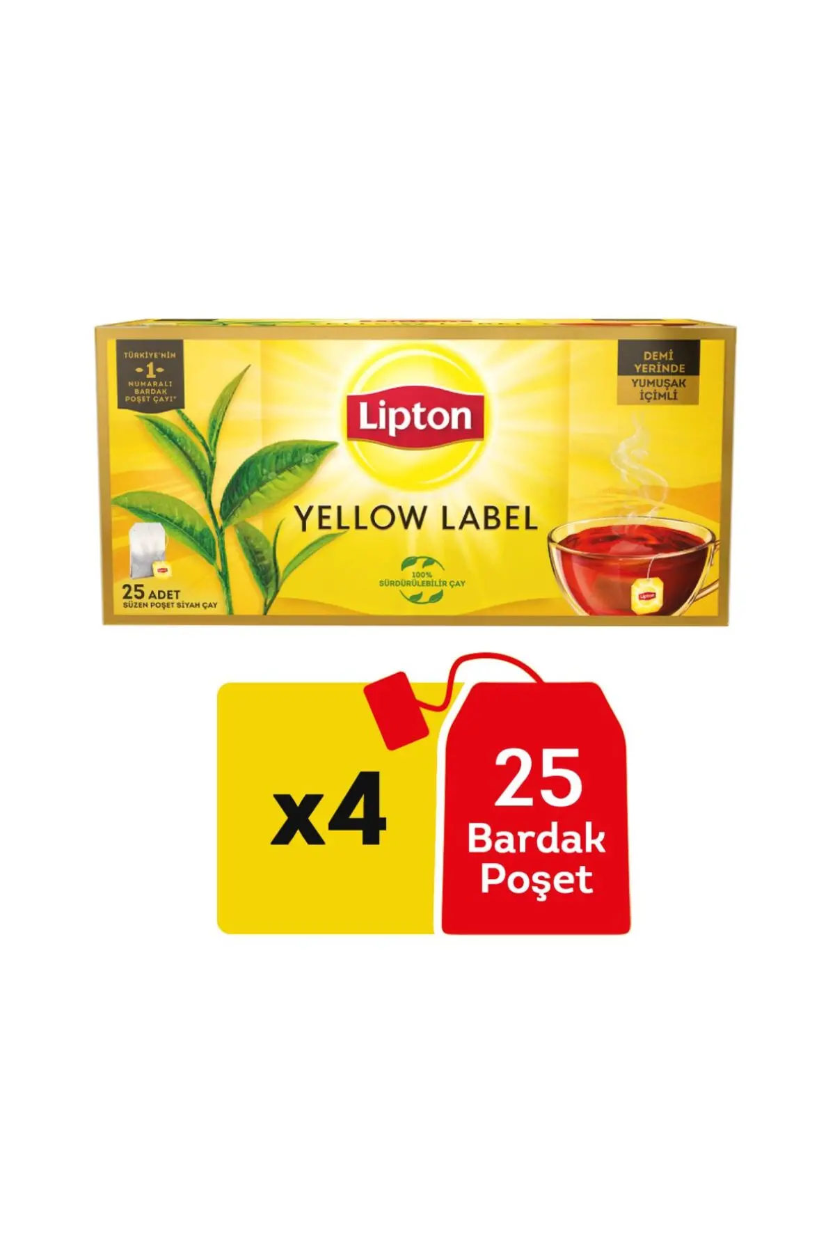 Yellow Label Bardak Poşet 50 Gr 25'li (4 Adet)