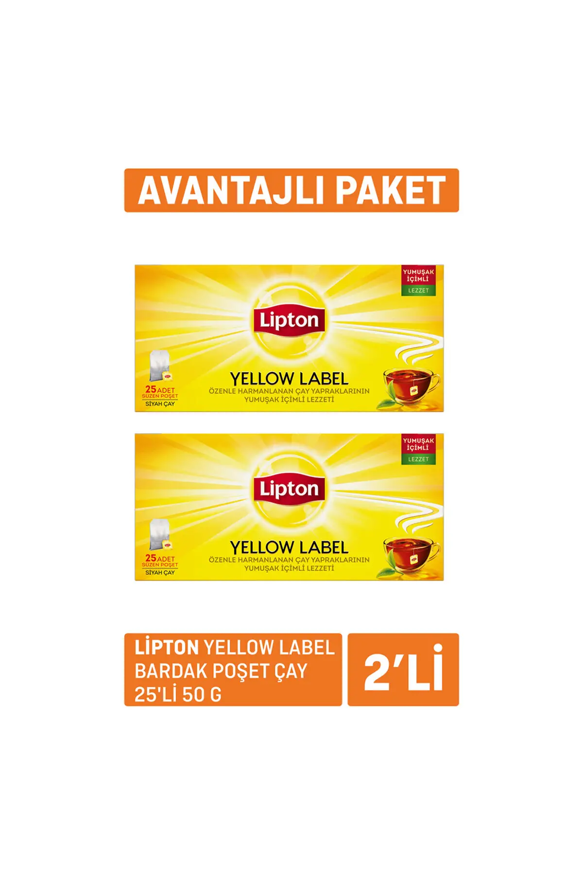 Yellow Label Bardak Poşet Çay 25'li 50 G 2'li