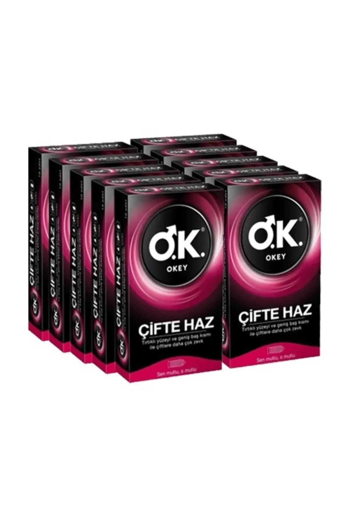 Prezervatif Çifte Haz Tırtıklı Yüzey 100'lü ( 10 X 10 )