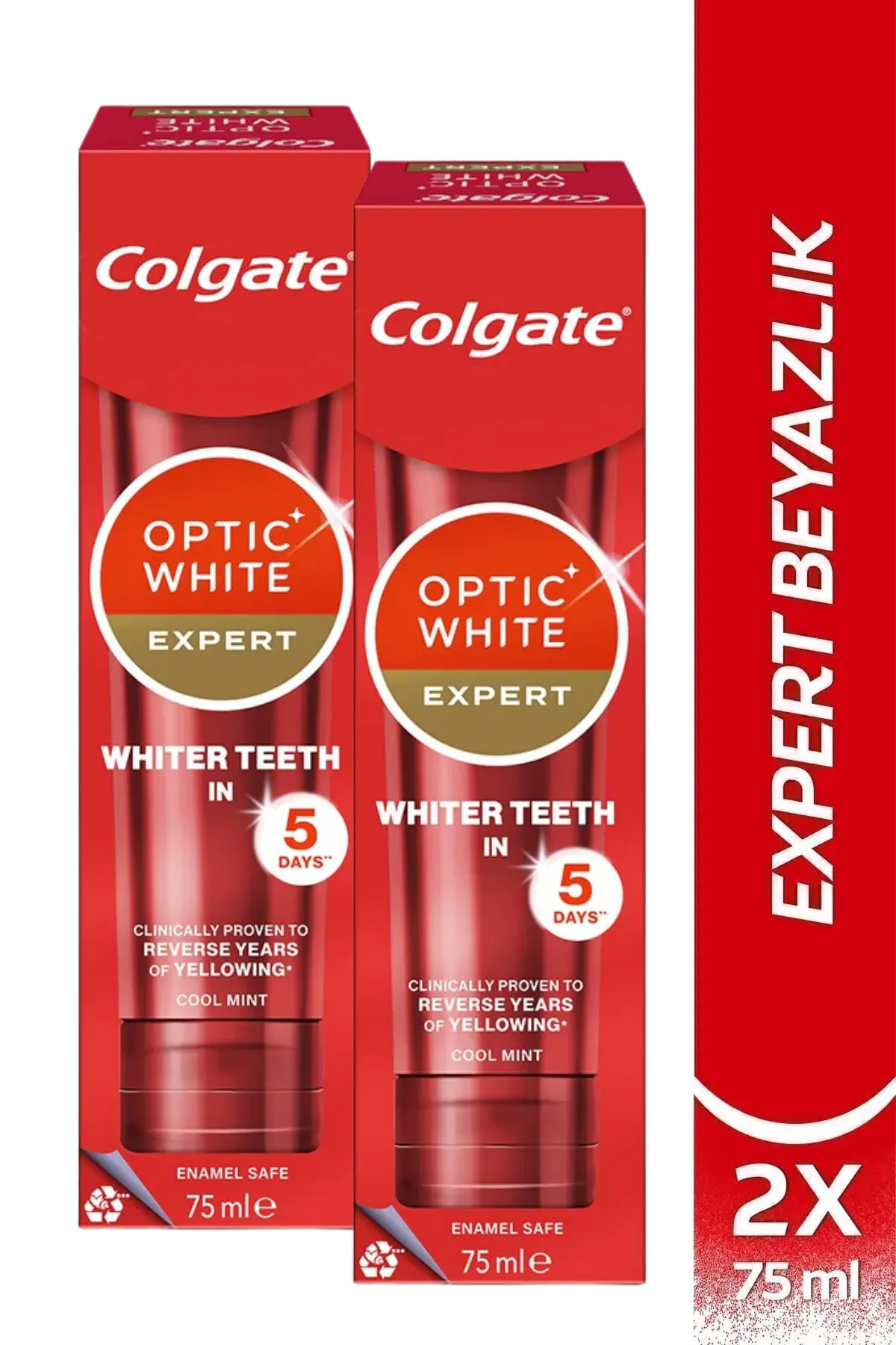 Optic White Expert White Beyazlatıcı Diş Macunu 75 ml x 2 Adet