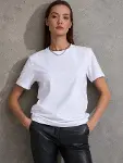 Unisex Kısa Kollu Bisiklet Yaka Basic Viskon Bluz-2