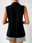 Kadın Kolsuz Yakalı Taşlı önü Açık Atlas Yelek-6