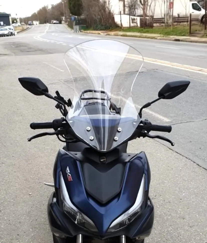 MOTOCAM Kuba Vizy 50 Ön Cam 2025-2026 Model 54cm Şeffaf Renkli Sportif Model