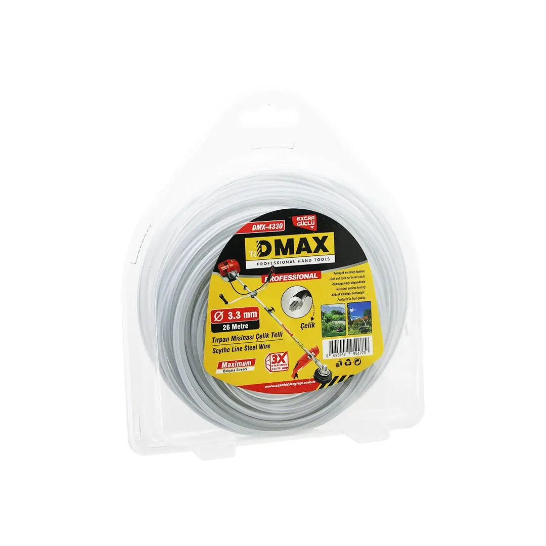 ÇELİK TELLİ YUVARLAK    3.3MM X 26MT  ÇİM BİÇME TIRPAN MİSİNASI (4745)